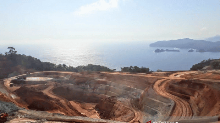 Lokasi tambang PT Bumi Suksesindo (BSI) di Tujuh Bukit, Kecamatan Pesanggaran, Banyuwangi. Foto: antaranews.com