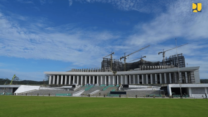 Pembangunan Istana Presiden di IKN. Foto: inews.com/ PUPR-RI