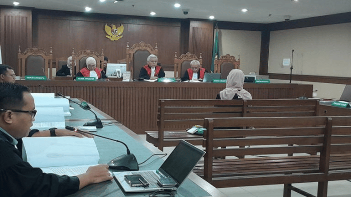 Suasana sidang kasus dugaan korupsi di tubuh Pertamina. Foto: msn.com